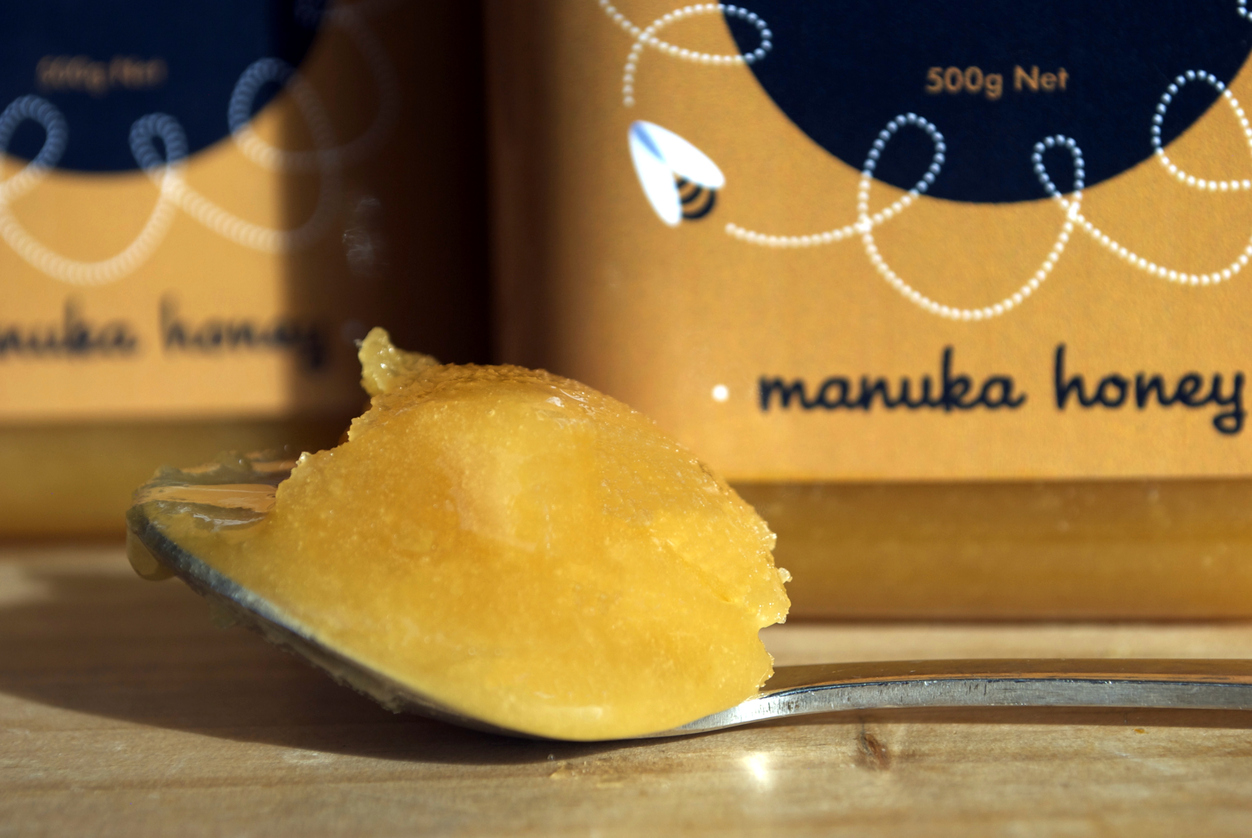 a spoon of Manuka honey
