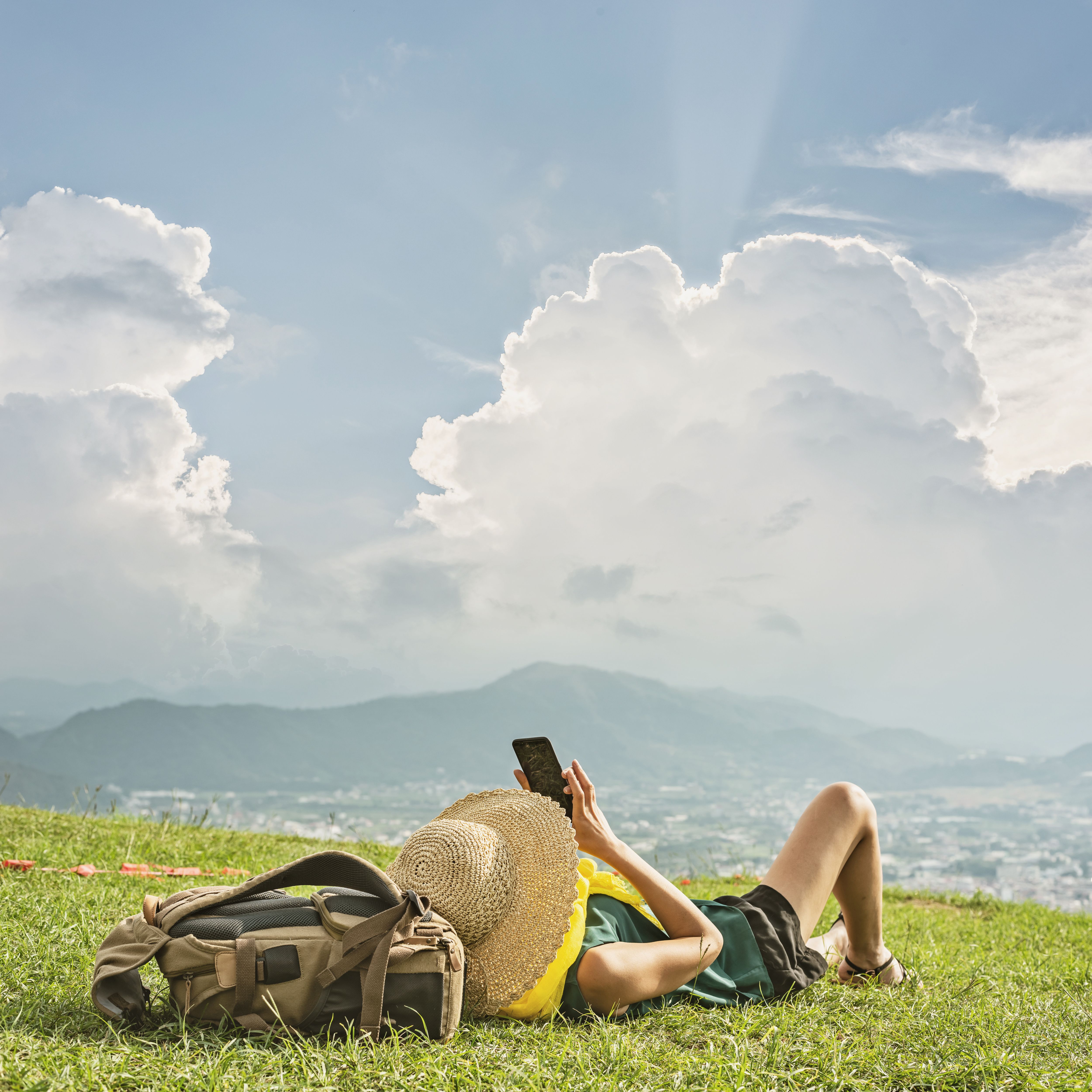 nature lover taking a picture while on holiday