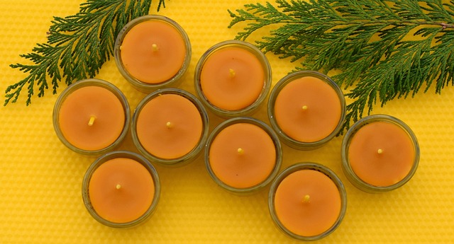 tea lights beeswax