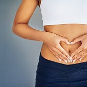 tummy with heart symbol made with hands tummy with heart symbol made with hands