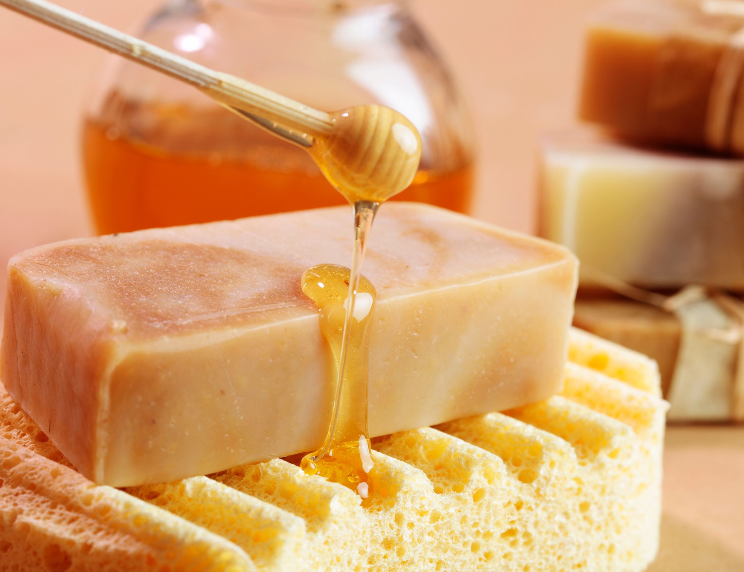 beeswax soap bar with honey