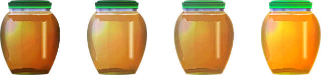 honey jars picture vector art