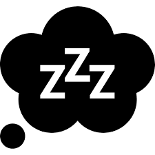 sleep symbol in black and white